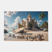 可能性のビーチからの城 ドアマット (正面)