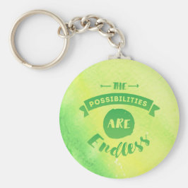 可能性は無限のグリーンラウンドキーチェーン キーホルダー