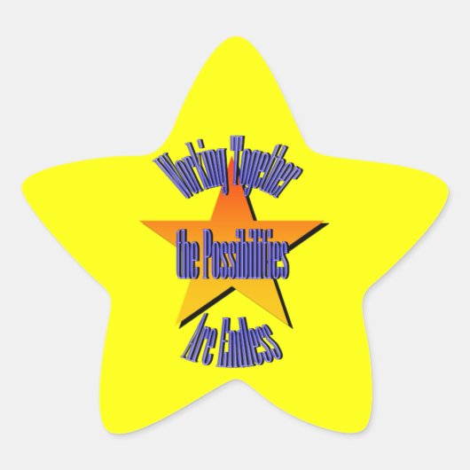 可能性は無限のシール 星シール (正面)