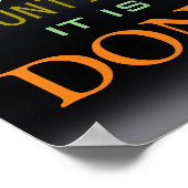 可能性やる気を起こさせる引用文ダークグレーポスター ポスター (角)