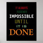 可能性やる気を起こさせる引用文ポスター ポスター (正面)