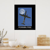 可能性やる気を起こさせる飛行機フォトポスター ポスター (キッチン)
