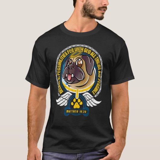 可能性を信じる キリスト教 神 旧約聖書の詩 Tシャツ (正面)
