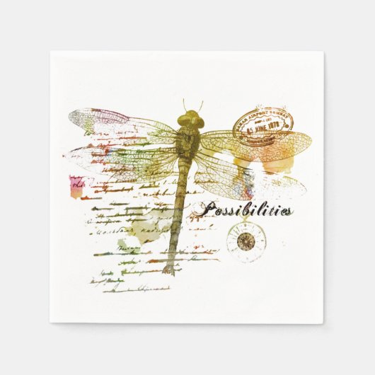 可能性トンボ スタンダードカクテルナプキン (正面)