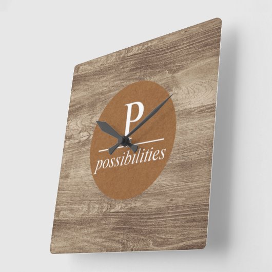可能性モダンウォールクロック スクエア壁時計 (傾斜)