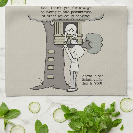 可能性信じパパ キッチンタオル (折り畳み)