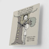 可能性信じパパ スクエア壁時計 (傾斜)