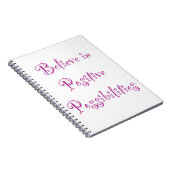 可能性信じ前向きで ノートブック (右側)