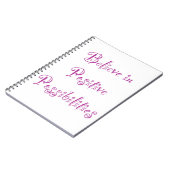 可能性信じ前向きで ノートブック (左側)