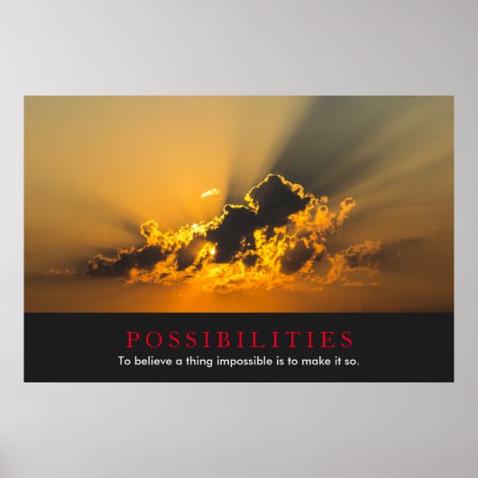 可能性感動的雲日没の空 ポスター (正面)