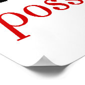 可能性考え深い赤 ポスター (角)