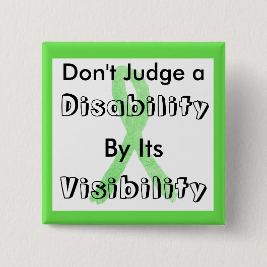 可視性ボタンで障害を判断しない 缶バッジ (正面)