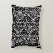 可逆性白黒フローラルパターン アクセントクッション (裏面(縦))