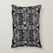 可逆性白黒フローラルパターン アクセントクッション (正面(垂直))