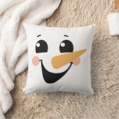 可逆雪だるま顔 クッション (ブランケット)