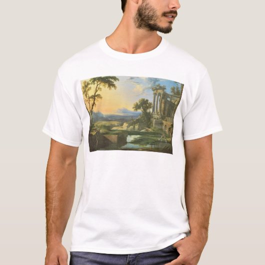 台なしのイタリアンな景色 Tシャツ (正面)