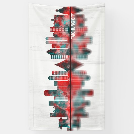 台中市台湾スカイライン 横断幕 (縦)