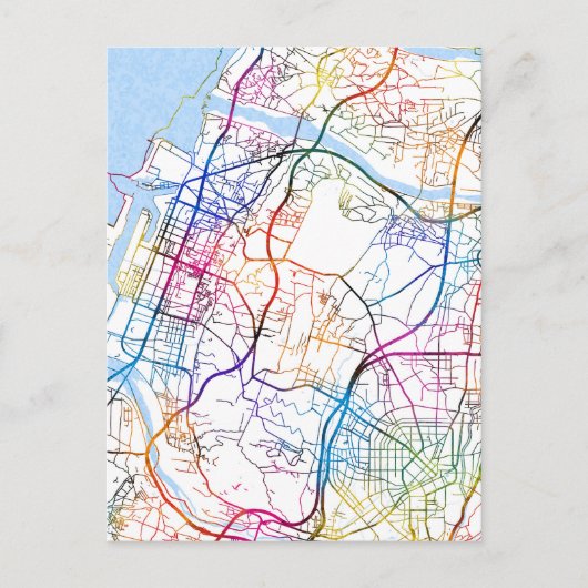 台中市台湾市地図 ポストカード (正面)