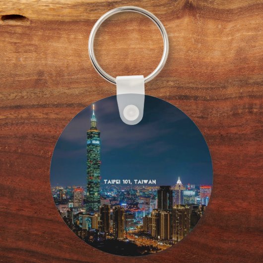 台北の夜景101台湾旅行のお土産 キーホルダー (正面)