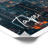 台北スカイラインで夕暮れアート旅行の有名な場所 ポスター (角)