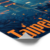 台北ヴィンテージアートトラベルプレイスイラストレーション ポスター (角)