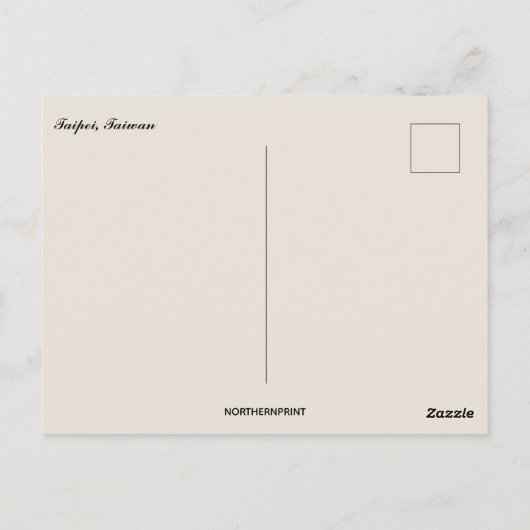 台北台湾の景色 ポストカード (裏面)