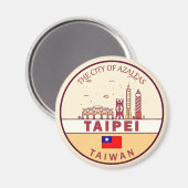 台北台湾市スカイラインエンブレム マグネット (正面/裏面)