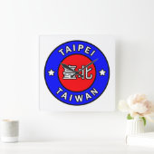 台北台湾 スクエア壁時計 (ホーム)