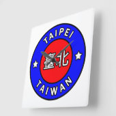 台北台湾 スクエア壁時計 (傾斜)