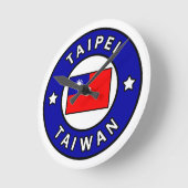 台北台湾 ラウンド壁時計 (傾斜)