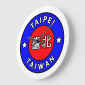 台北台湾 ラージ壁時計 (傾斜)