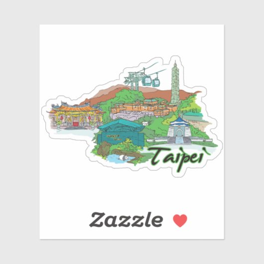 台北封印シール丸フラグのラップトップ帳… シール (シート)