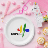 台北市国旗（台湾） ペーパープレート (パーティー)