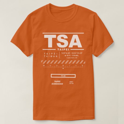 台北松山空港TSA Tシャツ (デザイン正面)