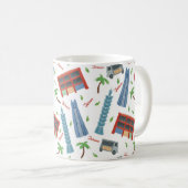 台北101台湾シームレスパターンクラシックマグ コーヒーマグカップ (正面右)