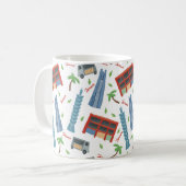 台北101台湾シームレスパターンクラシックマグ コーヒーマグカップ (正面左)