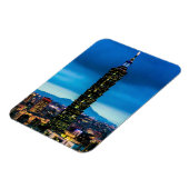 台北、台湾スカイライン夜 マグネット (左側)