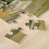 台地の庭、Woburnの大修道院(chromolitho) ジグソーパズル (側面)