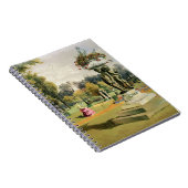 台地の庭、Woburnの大修道院(chromolitho) ノートブック (右側)