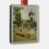 台地の庭、Woburnの大修道院(chromolitho) メタルオーナメント (右)
