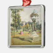 台地の庭、Woburnの大修道院(chromolitho) メタルオーナメント (左)