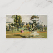 台地の庭、Woburnの大修道院(chromolitho) 名刺 (裏面)