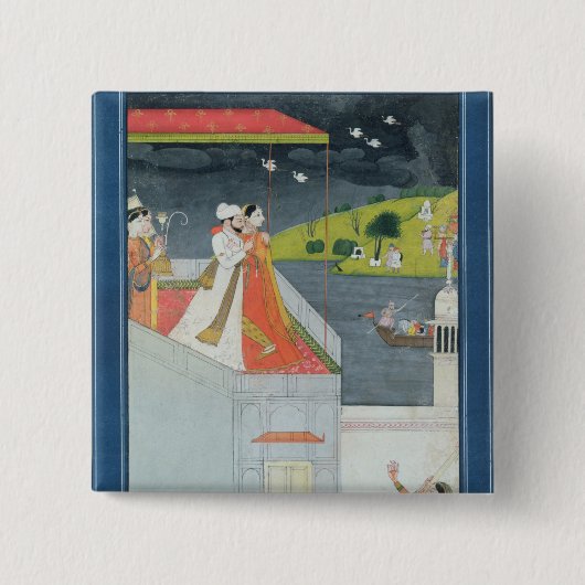 台地の恋人、c.1780-1800 缶バッジ (正面)