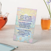 台座に描かれた子どもの朝の祈りの言葉 台座サイン (インサイチュ)