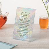 台座に描かれた子どもの朝の祈りの言葉 台座サイン (インサイチュ)