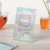 台座に描かれた子どもの朝の祈りの言葉 台座サイン (インサイチュ)