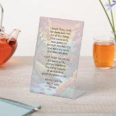 台座に描かれた子どもの朝の祈りの言葉 台座サイン (インサイチュ)