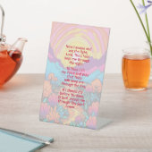 台座に描かれた子どもの朝の祈りの言葉 台座サイン (インサイチュ)