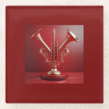 台座に置かれる奇妙なホーン楽器