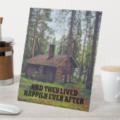 台座SIGの後ずっと幸結婚福にログキャビン 台座サイン (インサイチュ)